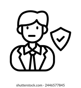 Male Agent icon in vector. Logotype

