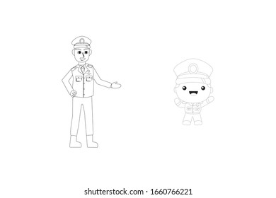 Ilustración de esquema del vector de ocupación masculino