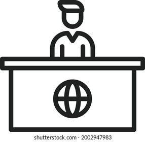 Männlicher Anker Symbol Vektorbild. Kann auch für körperliche Fitness eingesetzt werden. Geeignet für mobile Apps, Web-Apps und Printmedien.