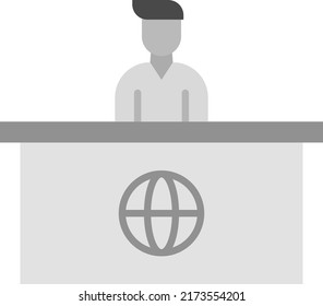 Imagen vectorial de icono de ancla masculina. También se puede usar para Noticias y Multimedia. Adecuado para aplicaciones móviles, aplicaciones web y medios impresos.