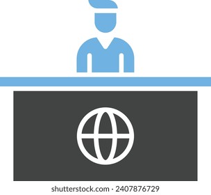 Male Anchor icon vector image. Suitable for mobile application web application and print media.