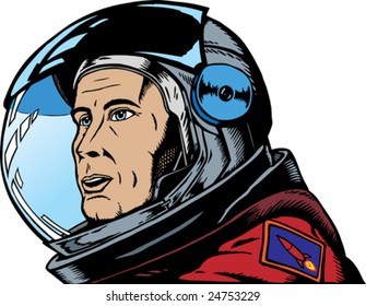 Male Astronaut in space