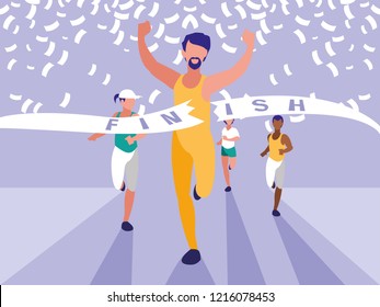 male athletics race avatar character