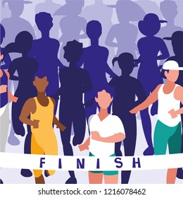 male athletics race avatar character