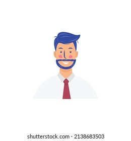 Male Avatar with Beard and Wearing Tie