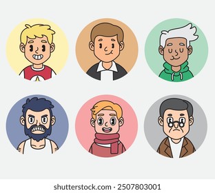 male avatar cartoon vector illustration icon. folder character isolated vector. boys character illustration flat vector.