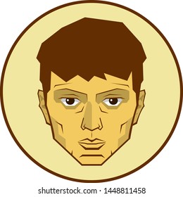 Male avatar, male character. Vector illustration.