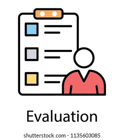 
A male avatar with clipboard list, concept of project manager 
