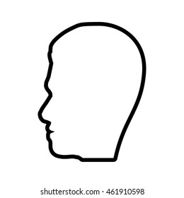 Male avatar concept represented by man head  icon. Isolated and flat illustration