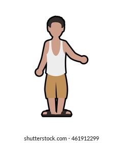 Male avatar concept represented by man icon. Isolated and flat illustration