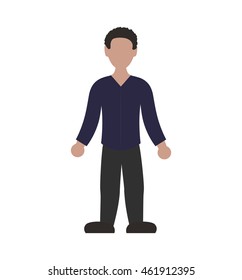 Male avatar concept represented by man icon. Isolated and flat illustration
