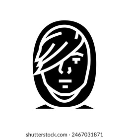 male avatar emo glyph icon vector. male avatar emo sign. isolated symbol illustration