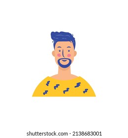 Male Avatar with Hairstyle and Beard