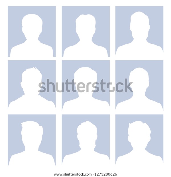 Male Avatar Human Empty Faces People Stock Vector (Royalty Free) 1273280626