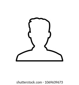 Male avatar icon suitable for info graphics, websites and print media and interfaces. Line vector icon.