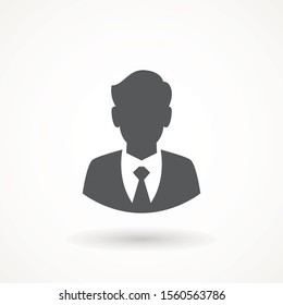 Male avatar icon suitable for info graphics, websites and print media and interfaces. User vector of man in business suit Businessman icon