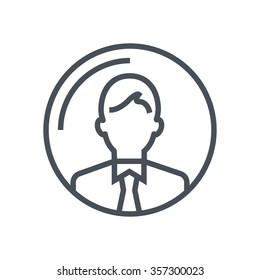 Male avatar icon suitable for info graphics, websites and print media and  interfaces. Line vector icon.