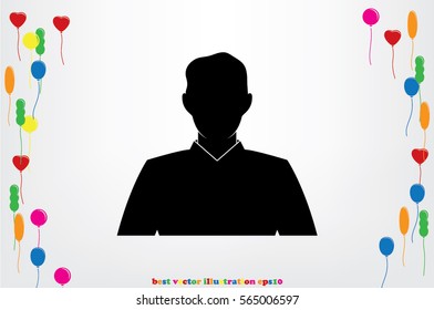 Male avatar Icon Vector.