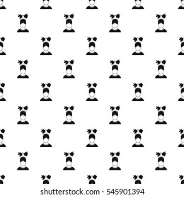 Male avatar and jigsaw puzzles pattern. Simple illustration of male avatar and jigsaw puzzles vector pattern for web
