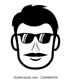 
Male avatar line icon 
