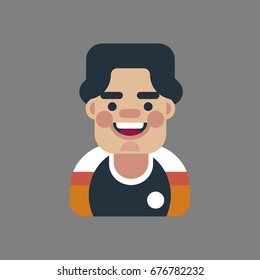 Male avatar. Modern simple and clean design. Vector icon in flat style. Eps10.