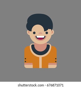 Male avatar. Modern simple and clean design. Vector icon in flat style. Eps10.