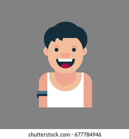 Male avatar. Modern simple and clean design. Vector icon in flat style.