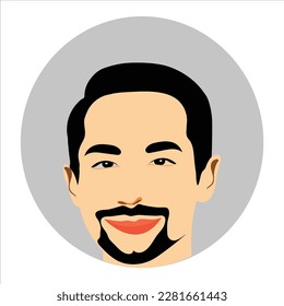 Male avatar outline illustration-vector outline.