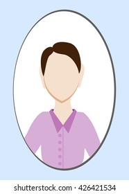 Male avatar or pictogram for social networks. Modern flat colorful style. Vector illustration