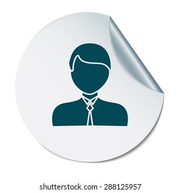 A male avatar. Picture a man.  icon image guy in tie . Manager or an office worker .