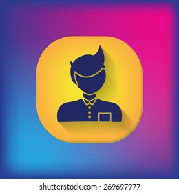 A male avatar. Picture a man.  Manager or an office worker .