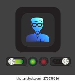 A male avatar. Picture a man. Manager or an office worker
