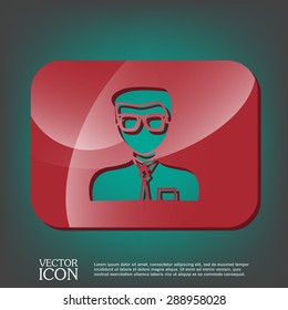 A male avatar. Picture a man. Manager or an office worker