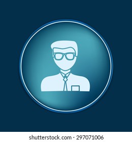 A male avatar. Picture a man. Manager or an office worker