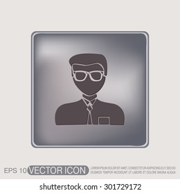 A male avatar. Picture a man. Manager or an office worker