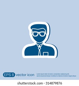 A male avatar. Picture a man. Manager or an office worker