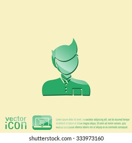 A male avatar. Picture a man.  Manager or an office worker .