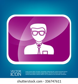 A male avatar. Picture a man. Manager or an office worker