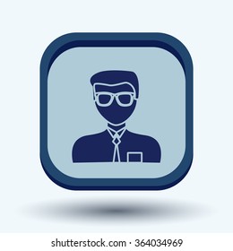 A male avatar. Picture a man. Manager or an office worker