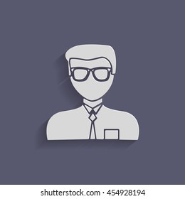 A male avatar. Picture a man. Manager or an office worker