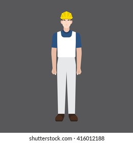 A male avatar of professions people. Front view. Full body. Flat style icons. Occupation avatar. Employee / labor icon. Vector illustration