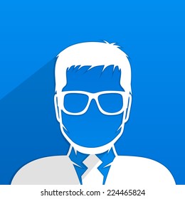 Male avatar profile. Vector illustration