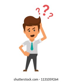 Male Avatar Shown Businessman Question Mark Stock Vector (Royalty Free ...