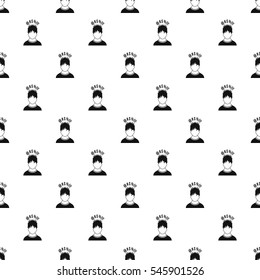 Male avatar and signs pattern. Simple illustration of male avatar and signs vector pattern for web