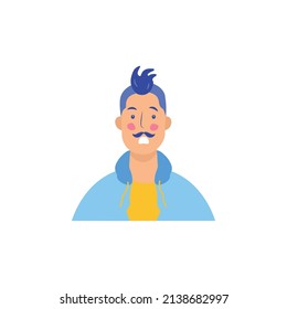 Male Avatar with Topknot and Jacket