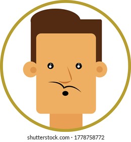 männliches Avatar-Vektordesign. eps10