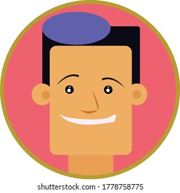 männliches Avatar-Vektordesign. eps10