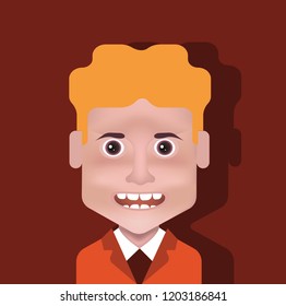 Male avatar. Vector illustration
