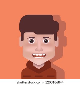 Male avatar. Vector illustration