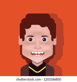 Male avatar. Vector illustration